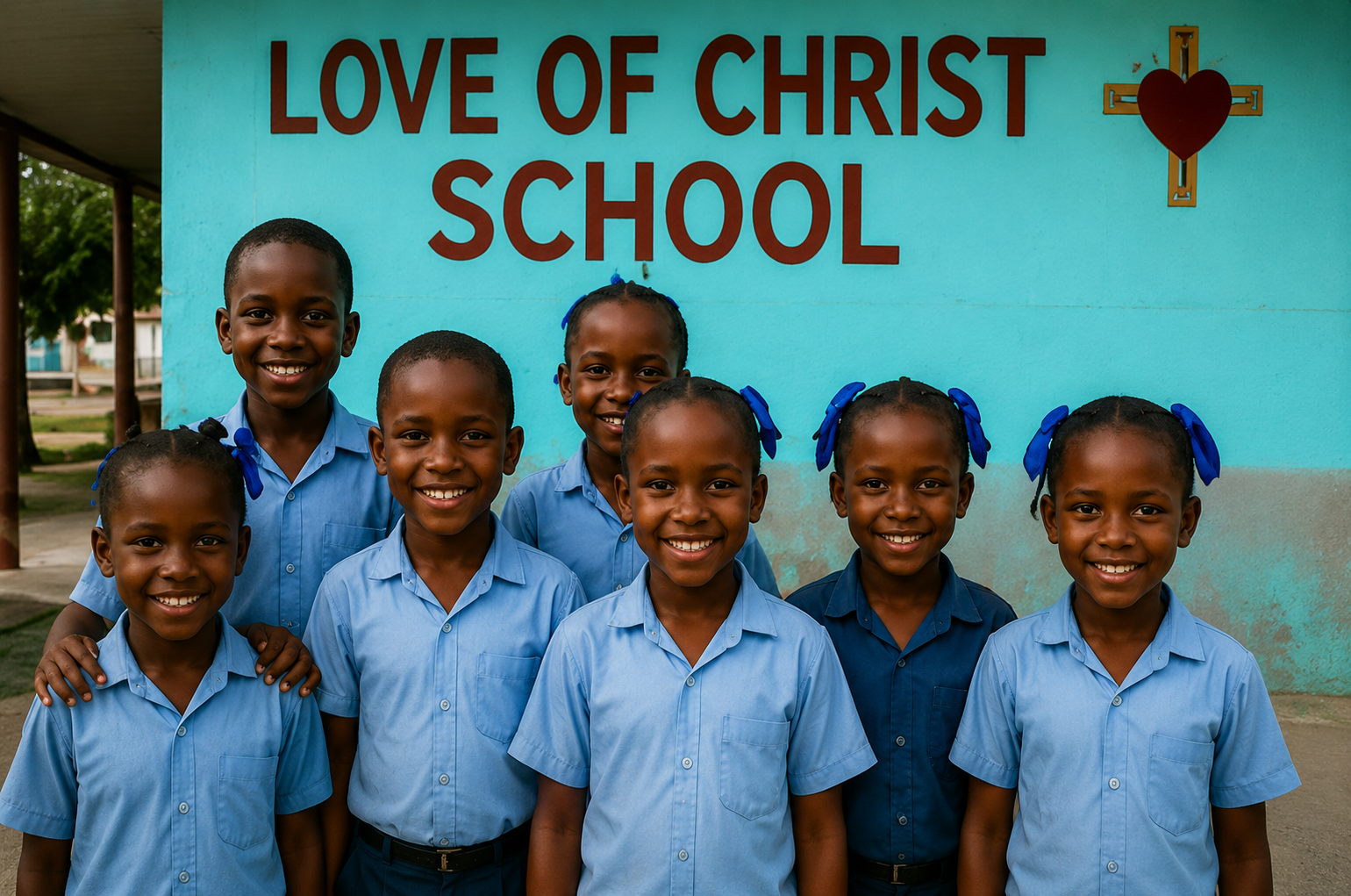 Students at Love of Christ School in Haiti